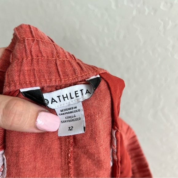 Athleta Women's Retreat Linen Jogger in Corral - Picture 6 of 8